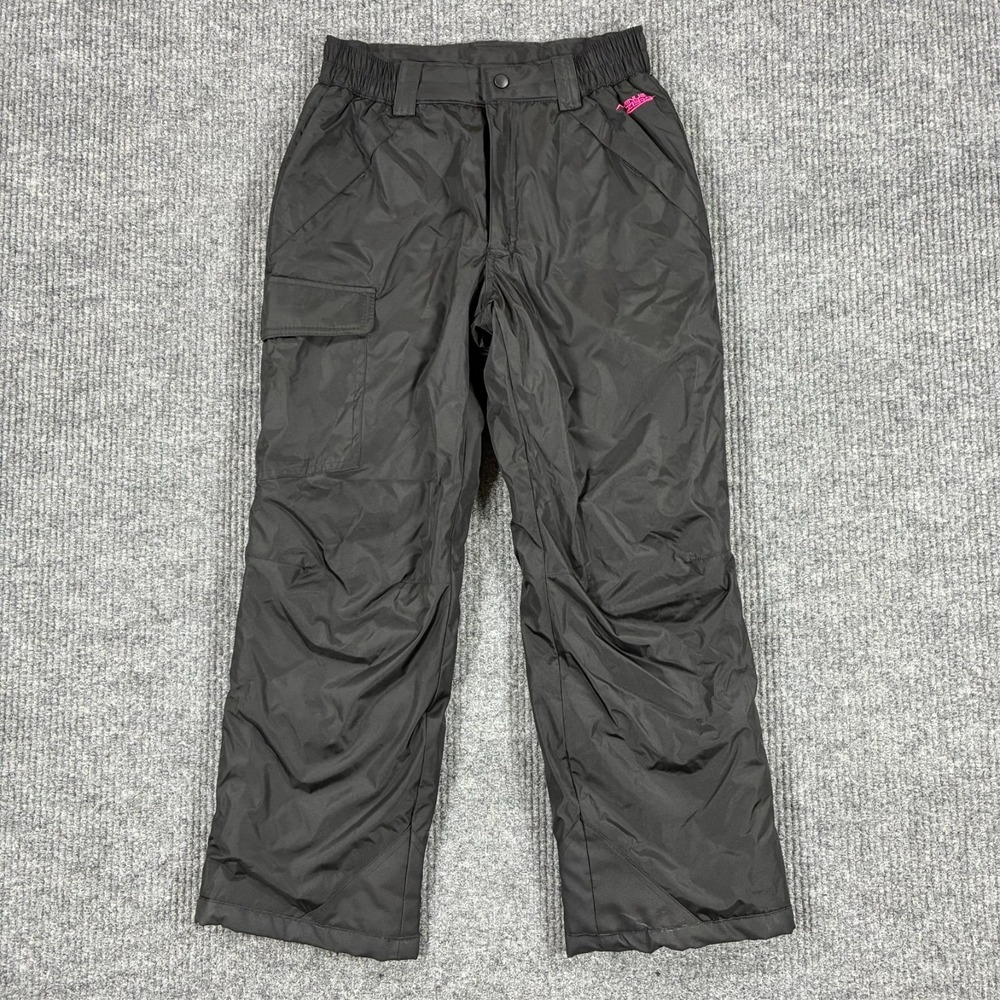 Minus Zero Womens Insulated Ski Snow Pants Size Large (14) Black Cargo Winter
